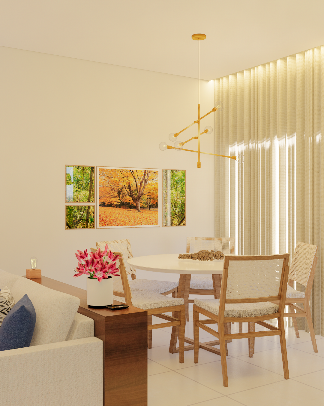 Sala de jantar aconchegante - Design de Interiores - Sorocaba